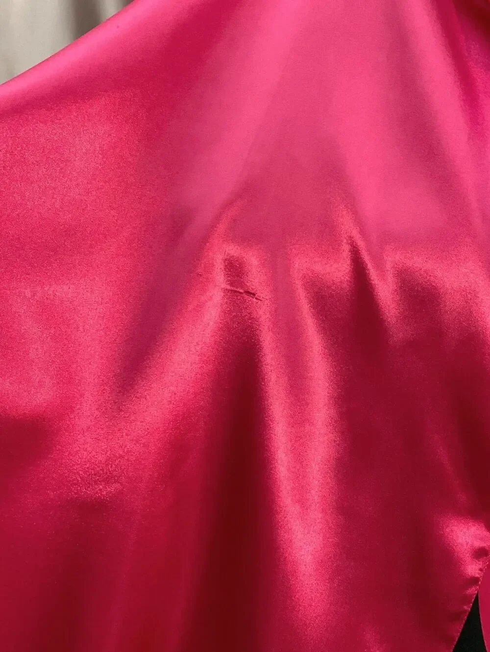 Y2K Hot Pink Metallic Satin Rectangle Scarf High Shine Wrap Shawl Multiwear
